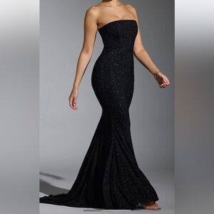 Oh Polly Florentina formal prom dress in black size US 10. NWT.